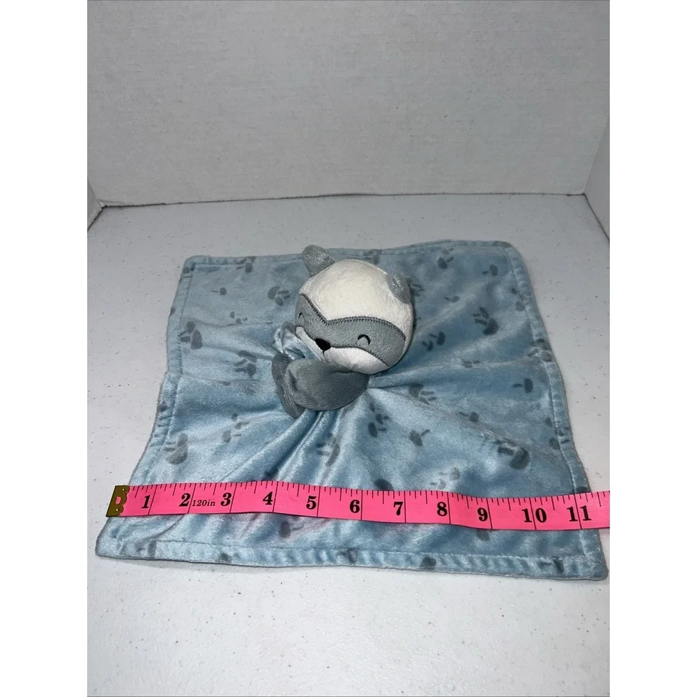Modern Moments by Gerber Raccoon Lovey Security Blanket Blue Baby Blanket Plush